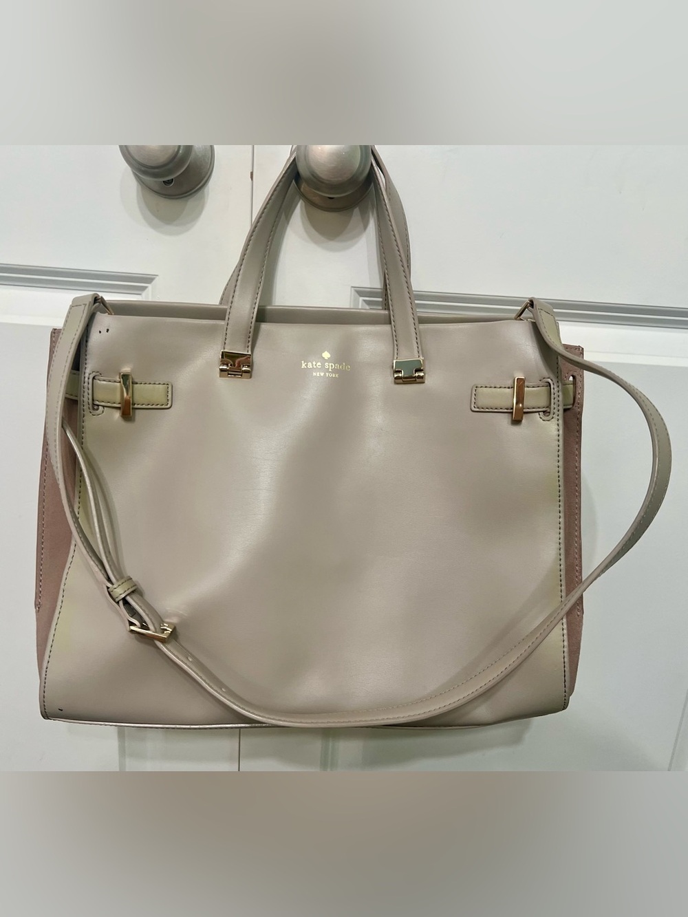 Kate Spade New York Cameron Street Colorblock Leather Satchel Tote Bag